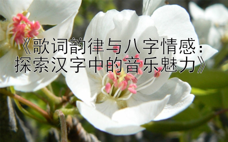 《歌词韵律与八字情感：探索汉字中的音乐魅力》