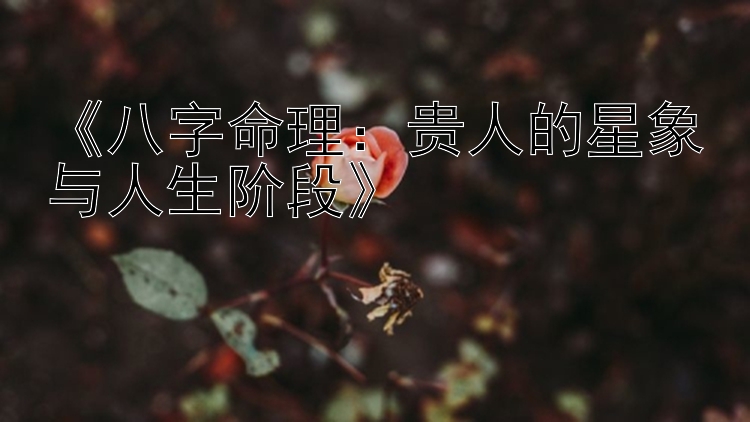 《八字命理：贵人的星象与人生阶段》